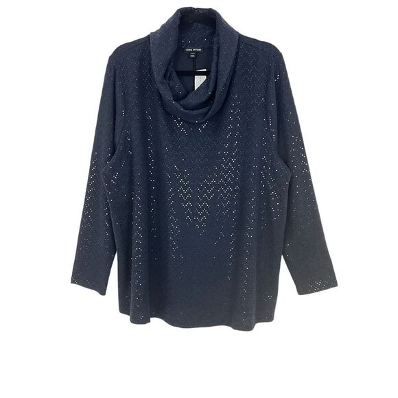 Lane Bryant Womens Size 18/20 Blue Cowl Neck Pullover Top New NWT - Picture 1 of 4
